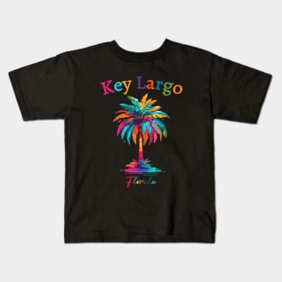 Key Largo Watercolor Palm Tree Kids T-Shirt